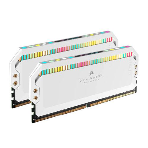 Corsair DOMINATOR® PLATINUM RGB 64GB (2x32GB) DDR5 DRAM 5600MHz C40 Memory Kit — White 2