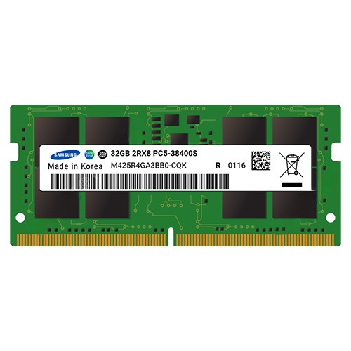 Samsung 1x 32GB DDR5-4800 SODIMM PC5-38400S Dual Rank x8 Module 1