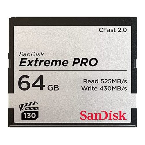 SanDisk 64GB Extreme PRO CFast 2.0 Memory Card - SDCFSP-064G-G46D 1