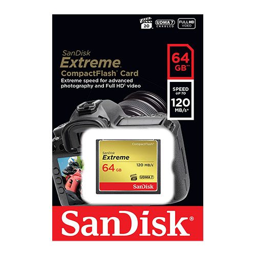 SanDisk 64GB Extreme CompactFlash Memory Card UDMA 7 Speed Up To 120MB/s - SDCFXSB-064G-G46 2