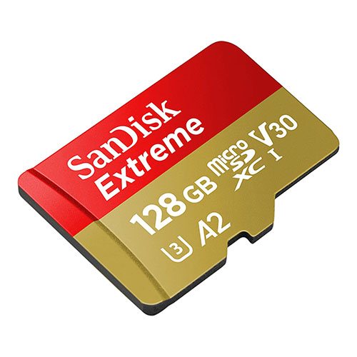 SanDisk Extreme microSD UHS I Card 128GB for 4K Video on Smartphones,Action Cams 190MB/s Read,90MB/s Write 1