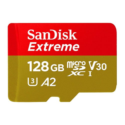 SanDisk Extreme microSD UHS I Card 128GB for 4K Video on Smartphones,Action Cams 190MB/s Read,90MB/s Write 2