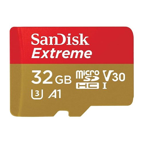 SanDisk Extreme 32GB MicroSDHC Memory Card / V30 A1 4K Class 10 Speed 3