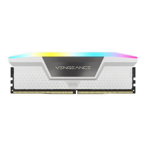Corsair VENGEANCE® RGB 64GB (2x32GB) DDR5 DRAM 5200MHz C40 Memory Kit — White 3