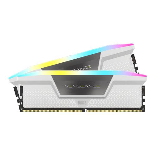 Corsair VENGEANCE® RGB 64GB (2x32GB) DDR5 DRAM 5200MHz C40 Memory Kit — White 1