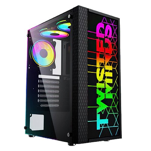 Twisted Minds Trinity-03 Mid Tower Gaming Case - Black 1